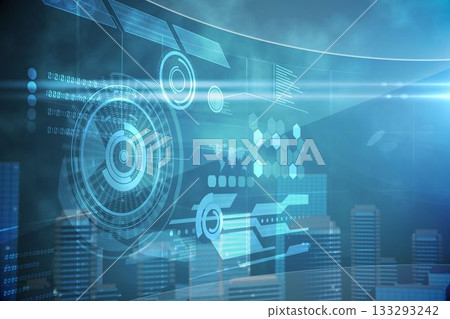 Futuristic technology interface 133293242