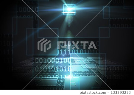 Shiny futuristic technological background 133293253