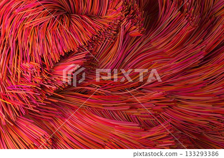 Close up of red fiber optic Close up of red fiber optic 133293386