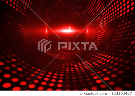 Shiny red dots on black background 133293497