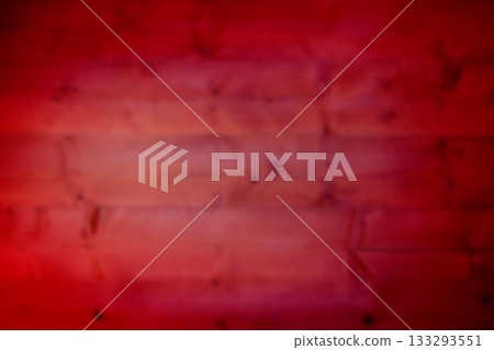 Gradient brick wall is glowing with warm red to orange hues, visible mortar in flat design 133293551