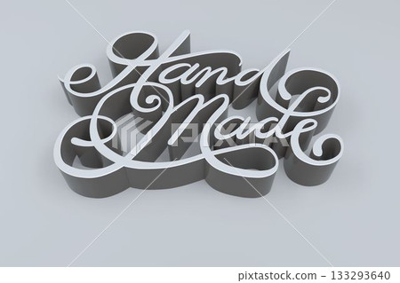 High angle view of hand made text 133293640