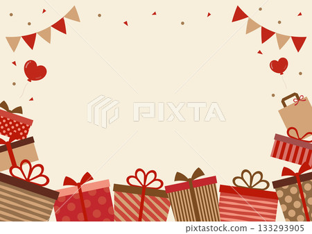 情人節可愛邊框插圖 133293905
