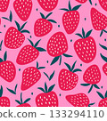 Vector seamless pattern with strawberries on a pink background Vector seamless pattern with strawberries on a pink background 133294110
