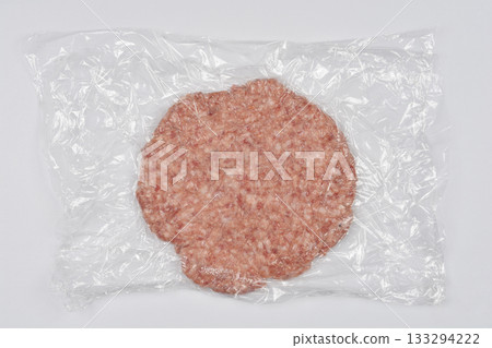 Raw Ground Pork Patty 133294222