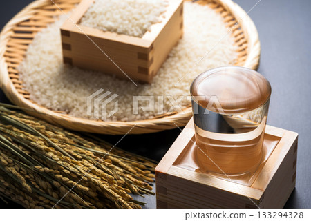 Sake, rice, ears of rice Sake, rice, ears of rice 133294328