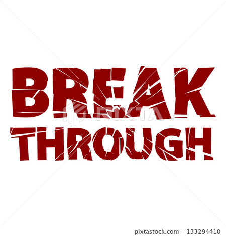 Break through slogan, vector crash typographic destroy alphabet, broken glass effect, red cracked uppercase letters Break through slogan, vector crash typographic destroy alphabet, broken glass effect, red cracked uppercase letters 133294410