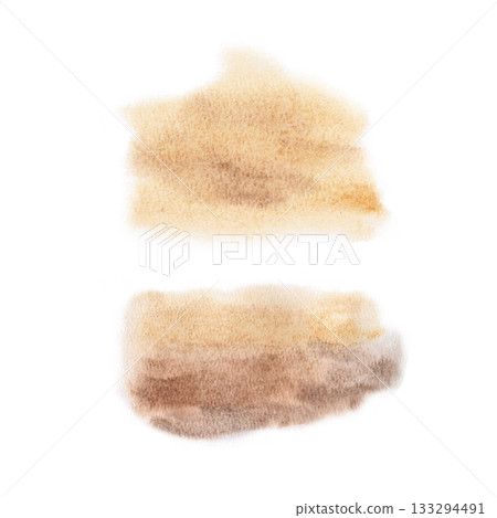 Warm beige watercolor stains with gradients. Watercolor texture for projects, landscape design, and pattern design. Warm beige watercolor stains with gradients. Watercolor texture for projects, landscape design, and pattern design. 133294491