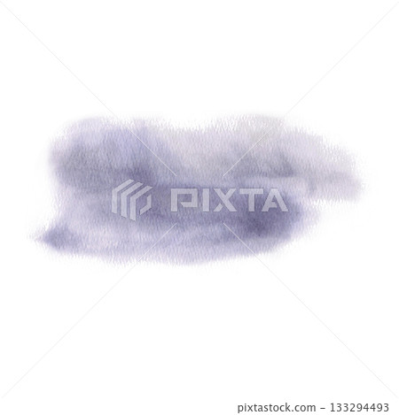 A purple watercolor stain with gradients. Watercolor texture for adding to projects, landscape design, and pattern designs. 133294493