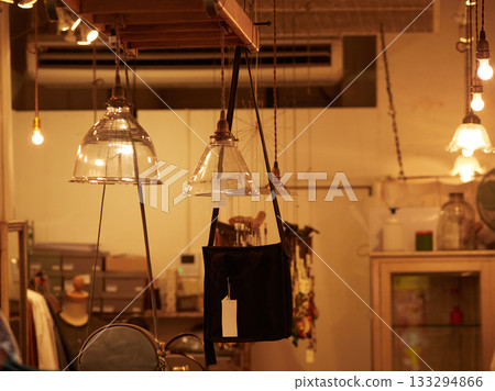 Light bulbs in the lighting section of a furniture store Light bulbs in the lighting section of a furniture store 133294866