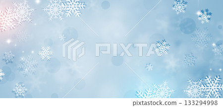 Bright Winter Snow Banner 133294998