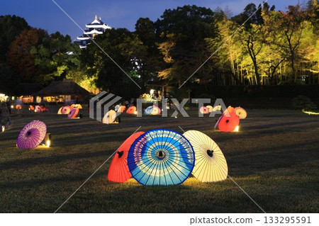 岡山城和後樂園點燈 133295591