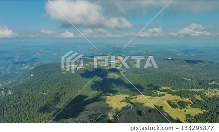Mountains, hills and meadow, village in Tara park Mountains, hills and meadow, village in Tara park 133295877