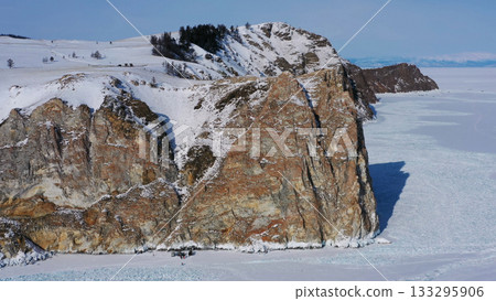 Rock cape on Baikal lake 133295906