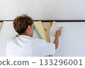 Carefully work to match the two wallpapers 133296001