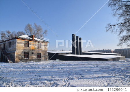 Outbuildings in the grounds of the Unit 731 prison camp in Harbin, China 133296041