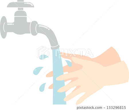 Water faucet and hand washing 133296815