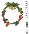 聖誕節自然花圈框架背景 1 133296836
