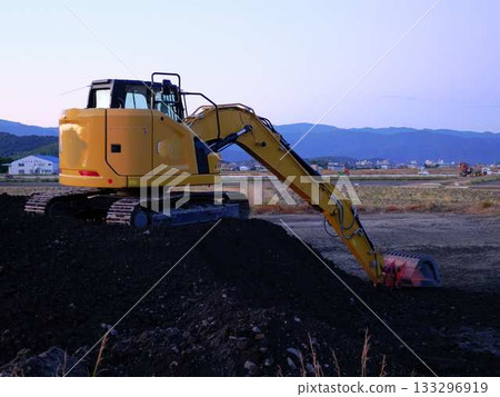 Construction site Road Land readjustment 133296919
