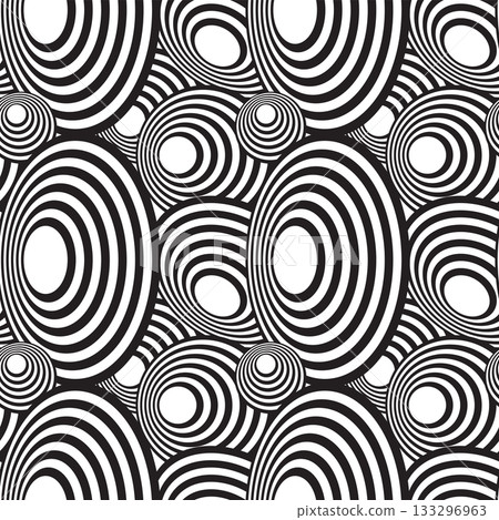 Hypnotic Op Art Circles Hypnotic Op Art Circles 133296963