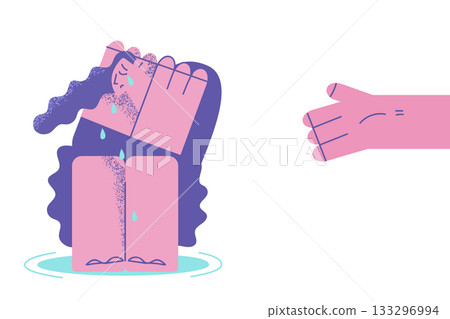 Psychological problems, anxiety disorder concept Psychological problems, anxiety disorder concept 133296994