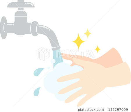 Hand washing makes hands clean 133297009