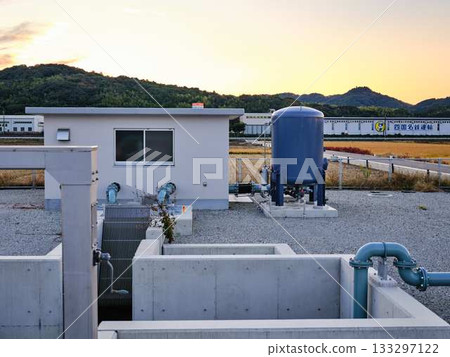 Water treatment facility in Kochi Prefecture, floodgate 133297122