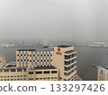 Hotel shrouded in fog 133297426