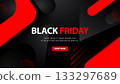 Red and Black Abstract Promotion Banner 133297689