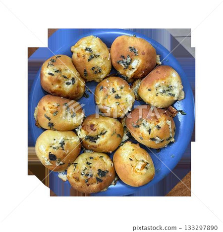cheese buns made from yeast dough with herbs and spices 133297890