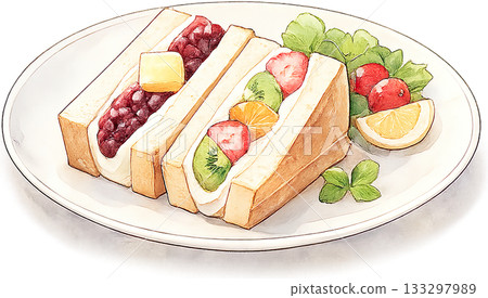 一幅線條柔和的插圖 133297989