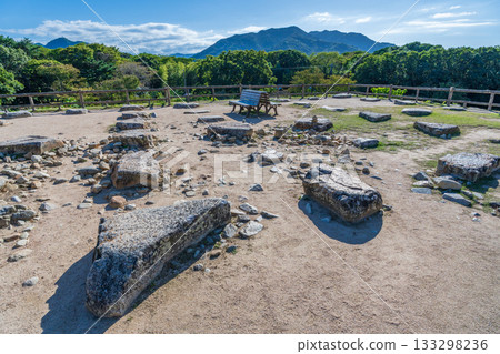 山口縣萩市萩城遺址天守閣奠基石 133298236