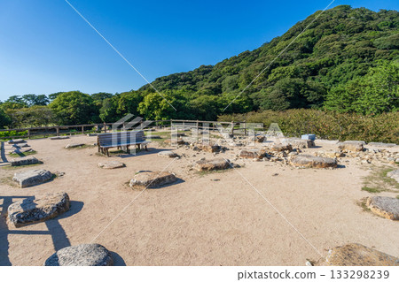 山口縣萩市萩城遺址天守閣奠基石 133298239