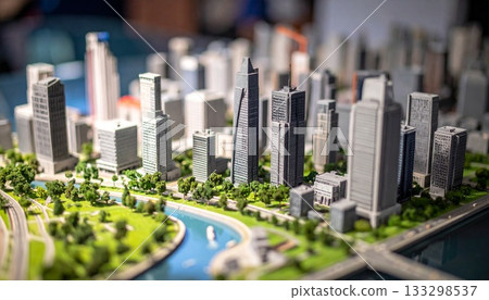 Miniature world overlooking the cityscape 3 133298537
