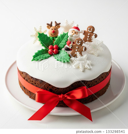 Romantic snow-patterned pastry 133298541