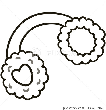 Minimalist Line black Drawing of a Winter Christmas, Elegant Design, Cute hand drawn. Minimalist Line black Drawing of a Winter Christmas, Elegant Design, Cute hand drawn. 133298962