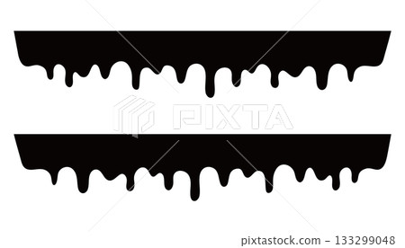 Paint and ink border illustration material 133299048