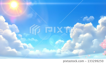 Blue sky background with clouds 133299250