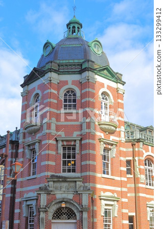 Iwate Bank Red Brick Building and the blue sky 133299412