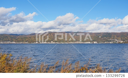 Lake Suwa in late autumn Lake Suwa in late autumn 133299726
