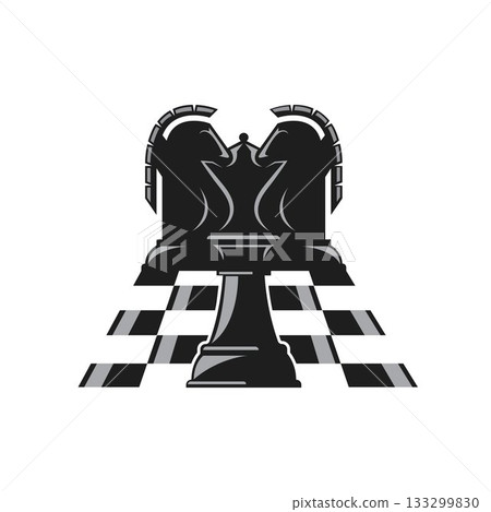 chess element logo vector design template 133299830