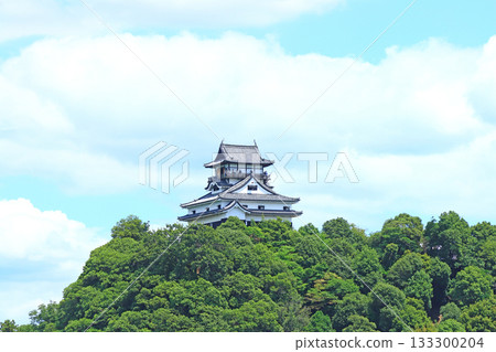 愛知縣犬山市的國寶犬山城風景 133300204