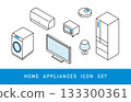 Isometric images of home appliances 133300361