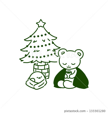 Bear and Shimaena waiting for Christmas Bear and Shimaena waiting for Christmas 133301280