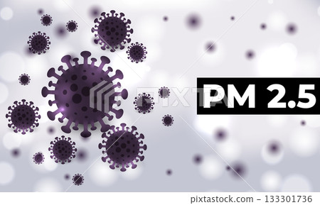 PM 2.5 Air pollution concept banner. Atmospheric particulate matter PM 2.5 Air pollution concept banner. Atmospheric particulate matter 133301736