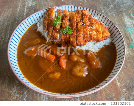 Japanese Chicken Katsu Curry with Rice 133302101