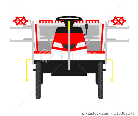 Front view of rice planter (agricultural machinery) 133302176