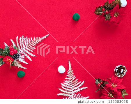 紅色聖誕樹背景 紅色聖誕樹背景 133303058