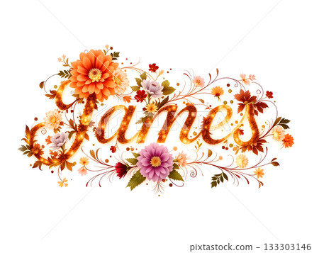 vector frame with flowers vector frame with flowers 133303146