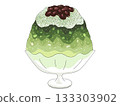 Matcha shaved ice illustration (Matcha sweets 13) 133303902